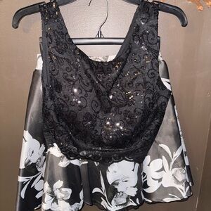 2 piece hoco dress